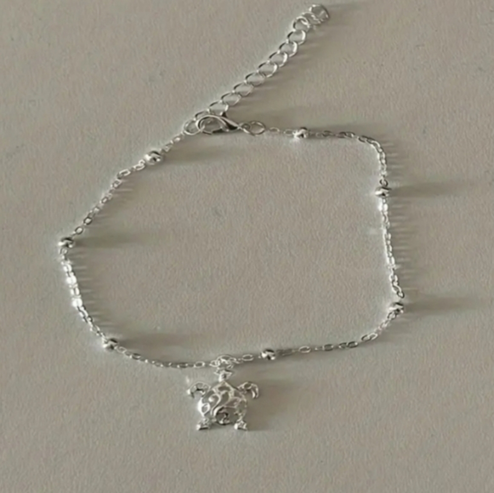 Turtle Anklet Bracelet Silver - Picture 4 of 6